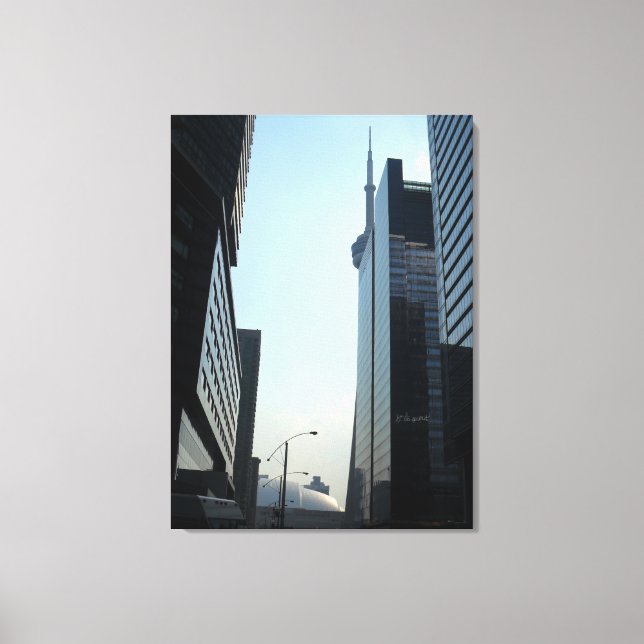 Lienzo Una vista vidriosa de Toronto (Anverso)