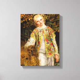 Lienzo Una y el León, 1860 por William Bell Scott