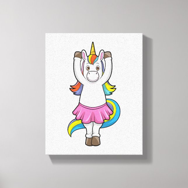 Lienzo Unicornio en Ballet Dance con Skirt (Anverso)