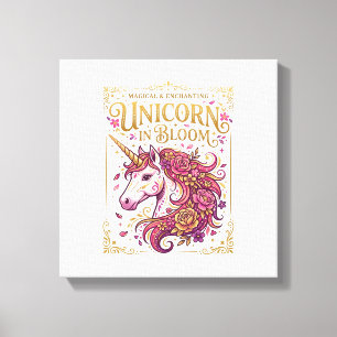 Lienzo Unicornio en Flor Diseño Elegante de Zazzle_1