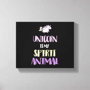 Lienzo Unicornio es mi animal espiritual