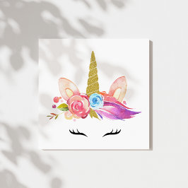 Lienzo Unicornio Mágico, unicornio lindo, guardería Chica