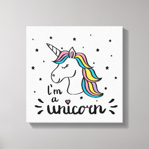 Lienzo Unicornio   Soy Unicornio