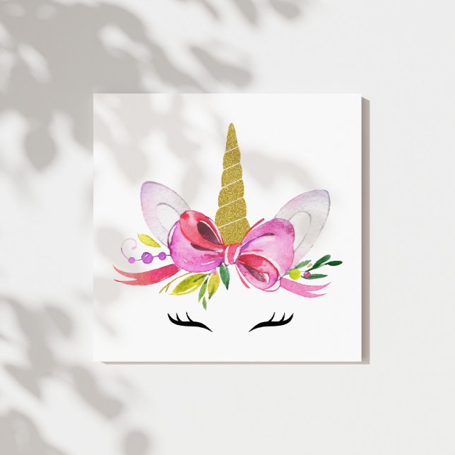 Lienzo Unicornio, unicornio mágico, guardería Chica, rosa (Subido por el creador)