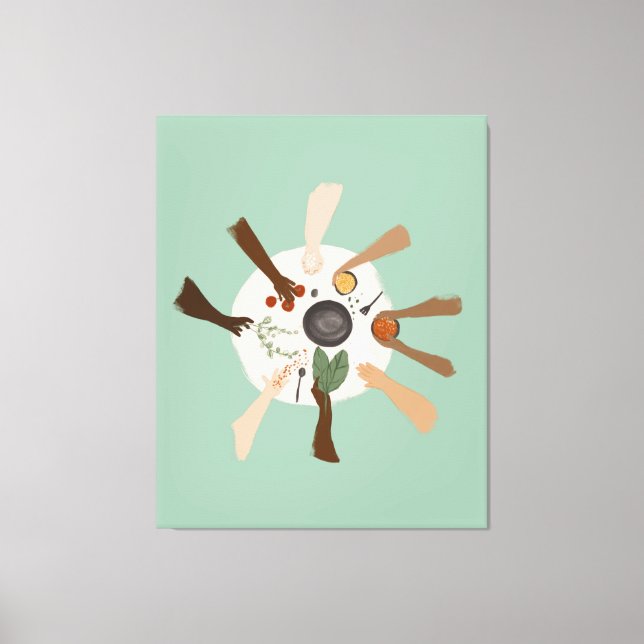 Lienzo Unidad a través de la diversidad y Poster comunita (Anverso)