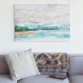 Lienzo Unidad del paisaje de la Tierra y el agua contamin