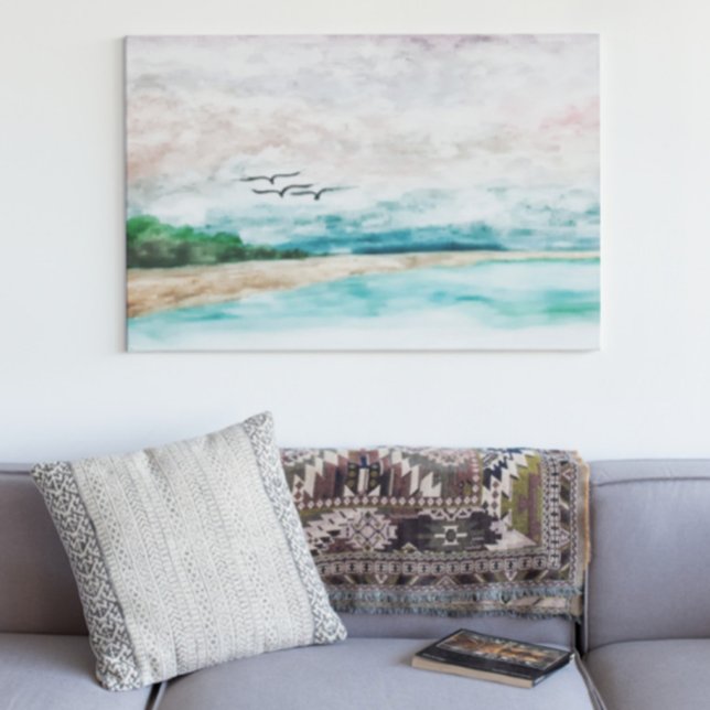 Lienzo Unidad del paisaje de la Tierra y el agua contamin (Subido por el creador)