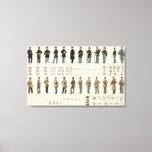 Lienzo Uniformes, los E.E.U.U., ejércitos del CS