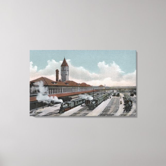 Lienzo Union Depot Railway North Side (Anverso)