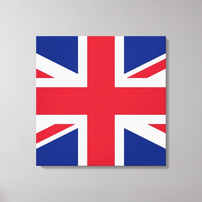 Lienzo Union Jack ~ Bandera británica - Cuadrado (Anverso)