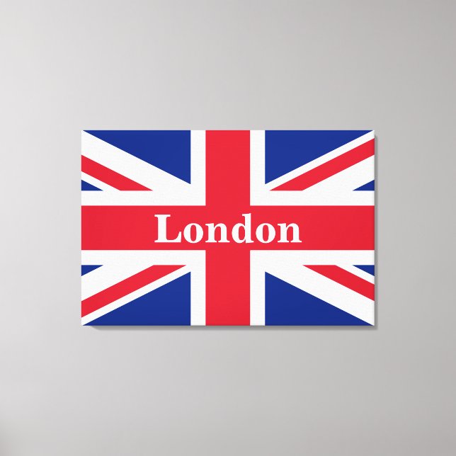 Lienzo Union Jack London ~ British Flag Canvas Print (Anverso)
