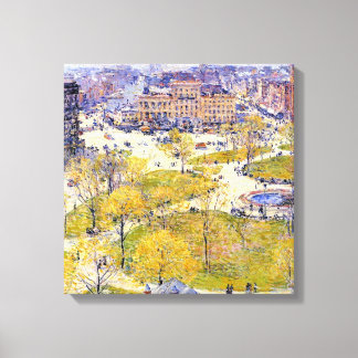 Lienzo Union Square en primavera por Frederick Childe Has