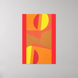 Lienzo Unique Orange Abstract Pattern Art Print