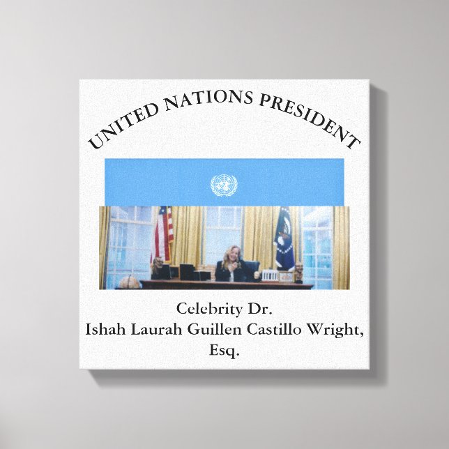 LIENZO #UNITEDNATIONSPRESIDENT DR. #LAURAHCASTILLOS ESQ. (Anverso)
