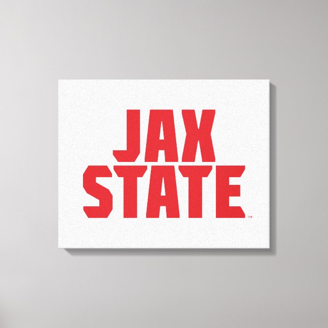 Lienzo Universidad Estatal de Jacksonville JAX STATE Rojo (Anverso)