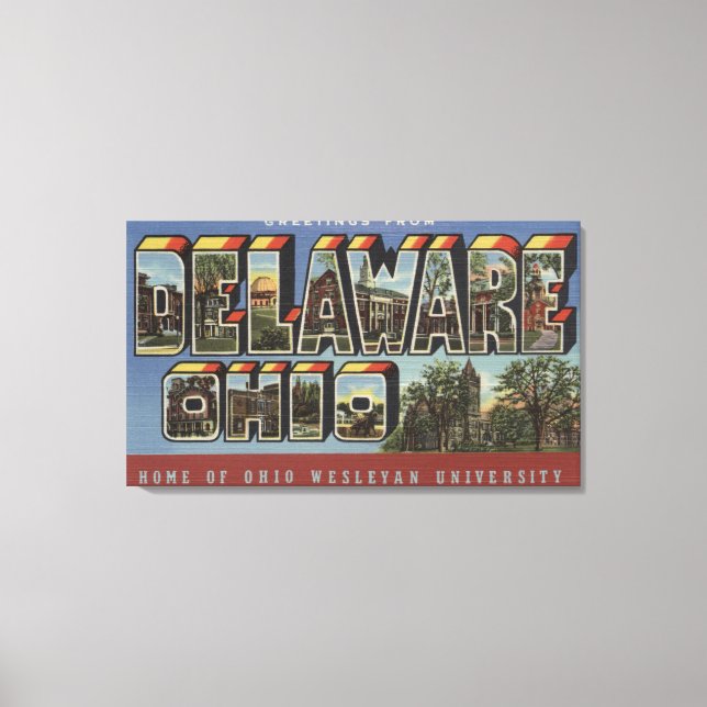 Lienzo Universidad Wesleyan - Escenas de letras grandes (Anverso)