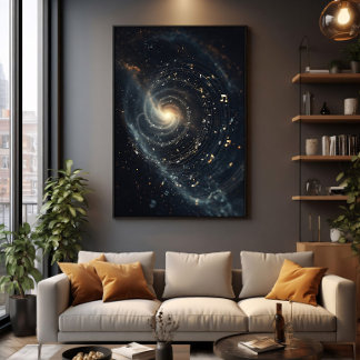 Lienzo Universo Musical Abstracto Espiral