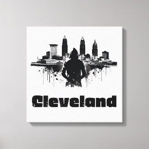 Lienzo Urban Cleveland Skyline Premium Canvas Art