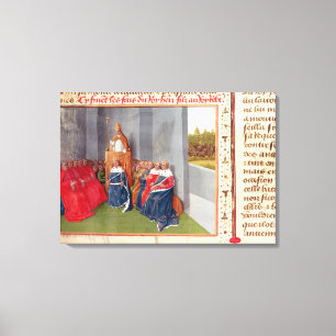 Lienzo Urbano II que predica la cruzada en Clermont