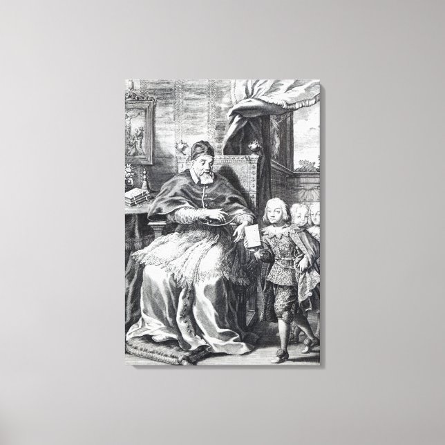 Lienzo Urbano VIII con sus sobrinos (Anverso)