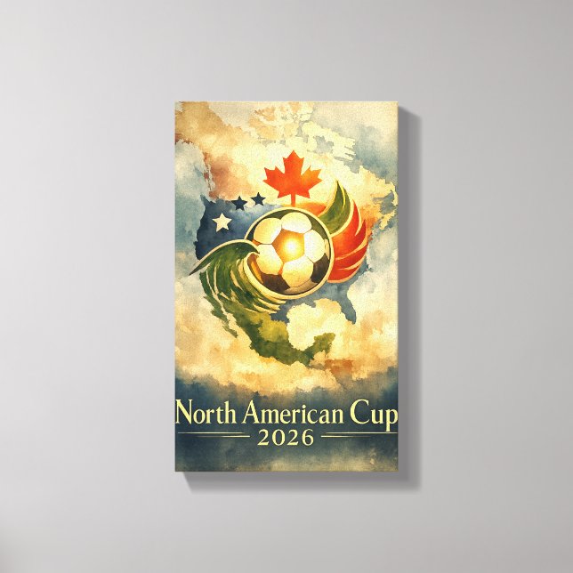 Lienzo USA MX CA Fine Art Wall Art World Cup  (Anverso)