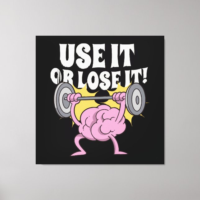 Lienzo Usa y entrena tu cerebro (Anverso)