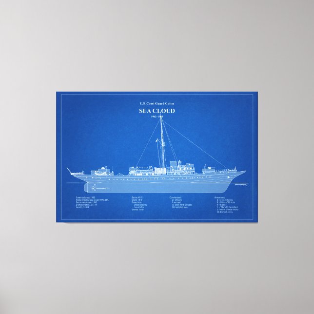 Lienzo USCG Cutter Sea Cloud wpg-284 - ABD (Anverso)