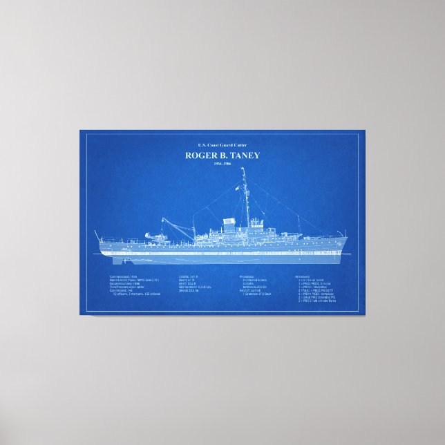 Lienzo USCG Roger B. Taney whec-37 - ABD (Anverso)