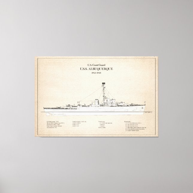 Lienzo USCG USS Albuquerque PF-7 - SBD (Anverso)