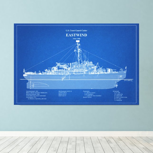 Lienzo USCGC Eastwind wagb-279 - ABD (Insitu (piso de madera))