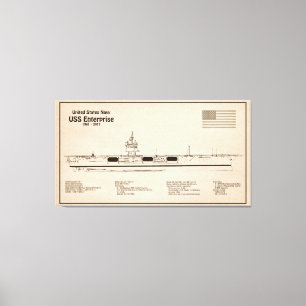 Lienzo USS Enterprise - Planes de Blueprint para buques S