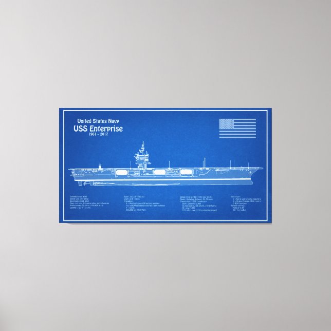 Lienzo USS Enterprise - Planes para el diseño general de  (Anverso)
