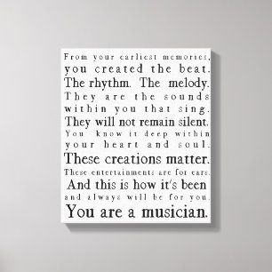 Lienzo Usted es músico