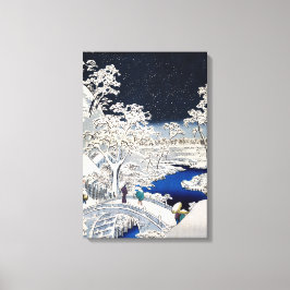 Lienzo Utagawa Hiroshige - Puente del Tambor en Meguro