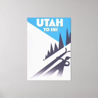 Lienzo Utah A Ski