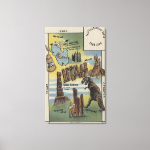 Lienzo UtahDepictions de los sitios a ver en UtahUtah