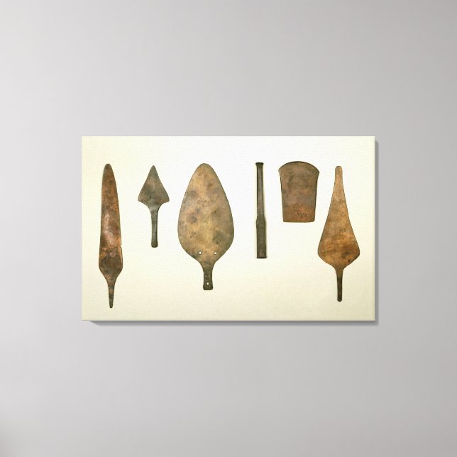 Lienzo Utensilios de cobre, Harappa, 2300-1750 a.C. (Anverso)
