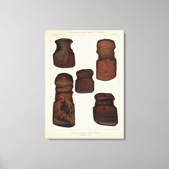 Lienzo Utensilios de XVIII Stone, Nuevo México (Anverso)