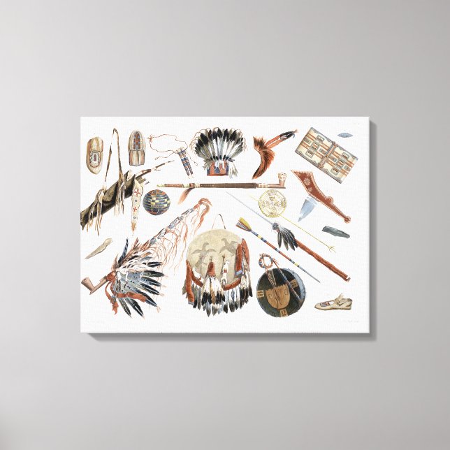 Lienzo Utensilios y brazos indios, placa 48 del volumen 2 (Anverso)