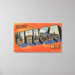 Lienzo Utica, nueva letra ScenesUtica, NY de YorkLarge