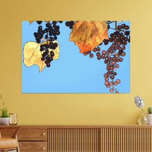 Lienzo Uvas de escarcha de Art Nouveau