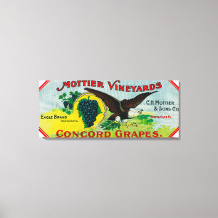Lienzo Uvas LabelNorth del este, PA de Eagle
