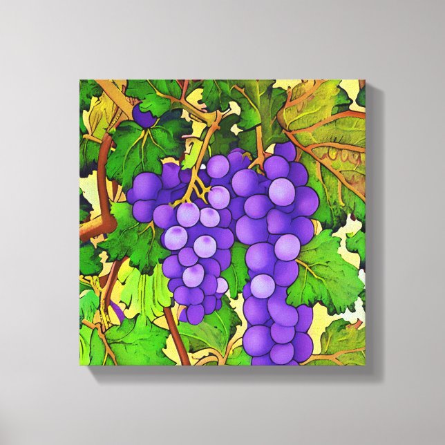 Lienzo Uvas moradas en una uva (Anverso)
