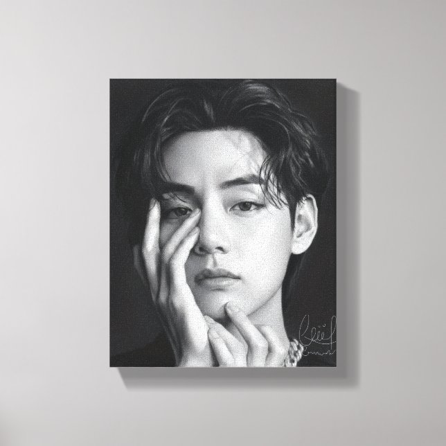 Lienzo V-tae el hombre coreano más guapo (Anverso)