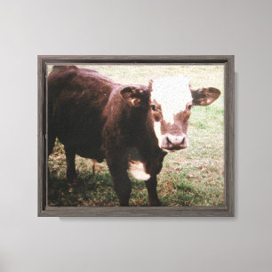 Lienzo Vaca Crema Marrón