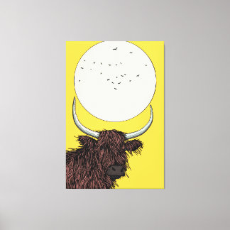 Lienzo Vaca de las Tierras Altas de Escocia
