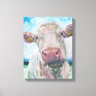 Lienzo Vaca no 04.0223 Vaca Charolais irlandesa
