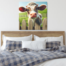 Lienzo Vaca personalizado Con Anteojos