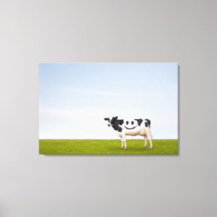 Lienzo Vaca sonriente de la cara de las imágenes el   de