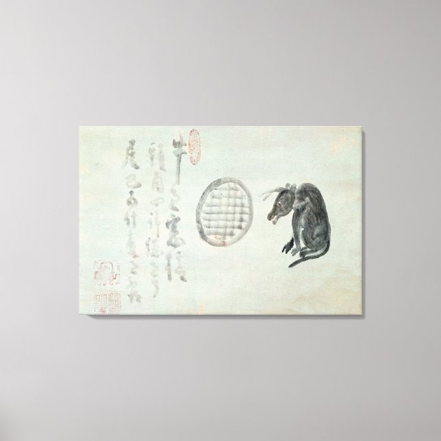 Lienzo Vaca, ventana ovalada y haku (Anverso)